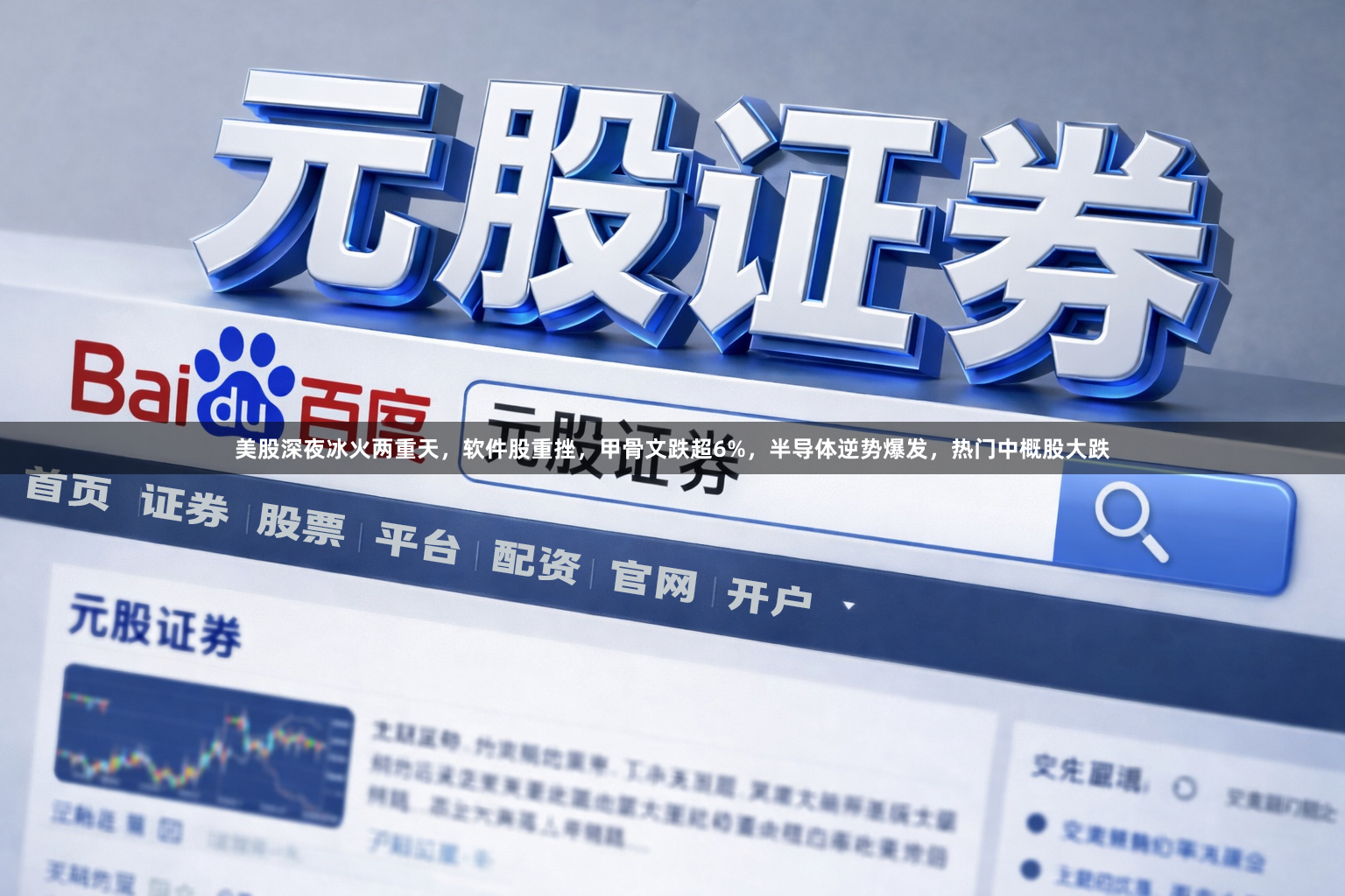 美股深夜冰火两重天，软件股重挫，甲骨文跌超6%，半导体逆势爆发，热门中概股大跌