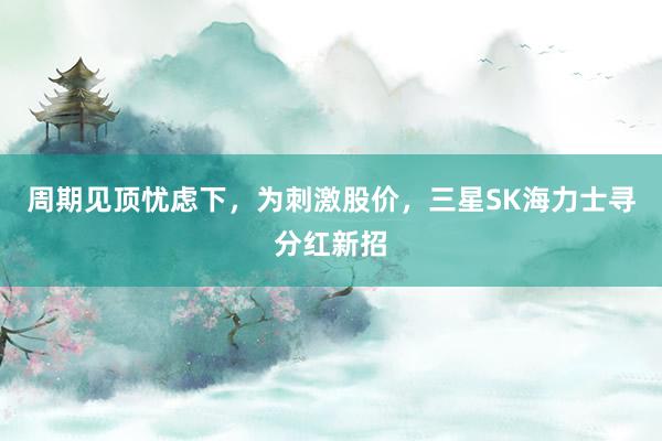 周期见顶忧虑下，为刺激股价，三星SK海力士寻分红新招