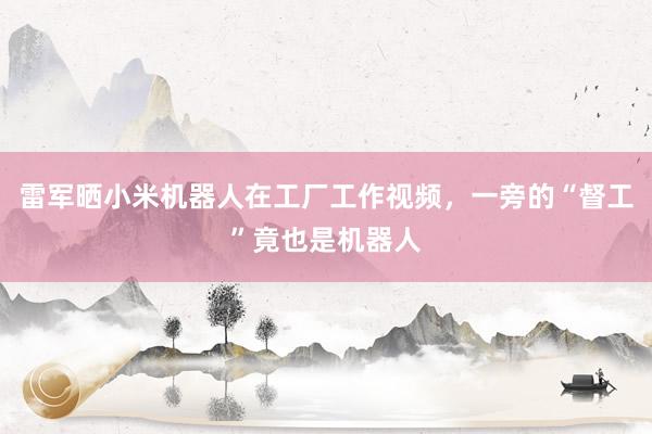 雷军晒小米机器人在工厂工作视频，一旁的“督工”竟也是机器人