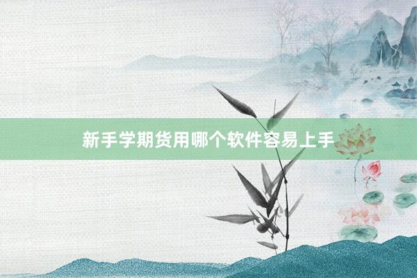 新手学期货用哪个软件容易上手