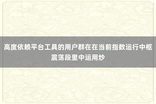 高度依赖平台工具的用户群在在当前指数运行中枢震荡段里中运用炒