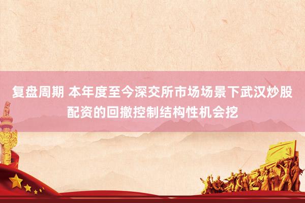 复盘周期 本年度至今深交所市场场景下武汉炒股配资的回撤控制结构性机会挖