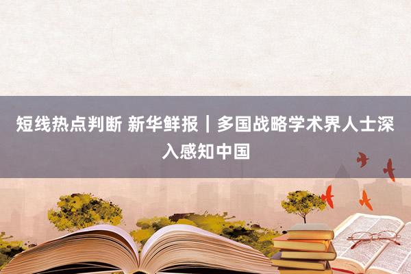 短线热点判断 新华鲜报|多国战略学术界人士深入感知中国