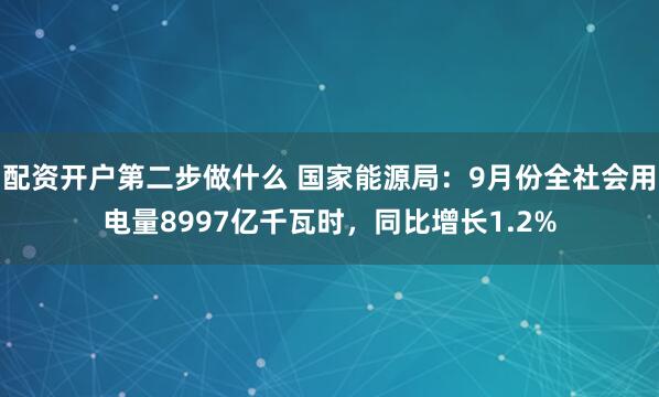 配资开户第二步做什么 国家能源局：9月份全社会用电量8997亿千瓦时，同比增长1.2%